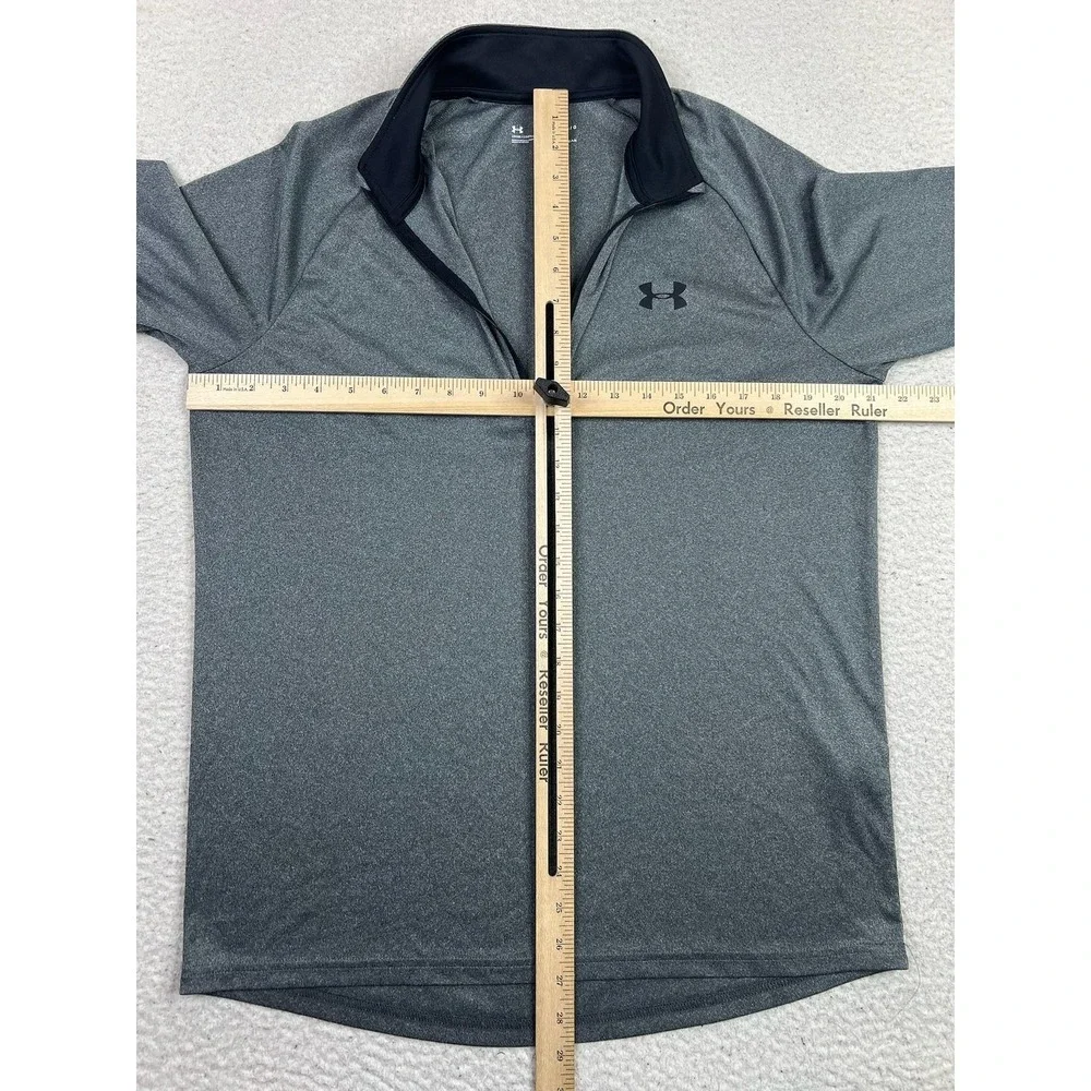 Under Armour Pullover Mens Large Gray HeatGear Velocity‎ 2.0 1/2 Zip 1345712